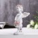 Figure Polystone "Angel with a basket of pink roses" 10x3.5x5 cm