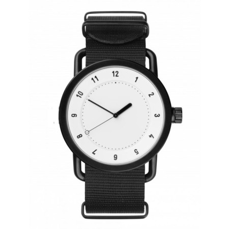 Men's watch, D-4 cm, black, with a white dial