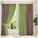 Set of curtains "Canvas", size 200x270 cm, 2 pcs, dusty rose, olive