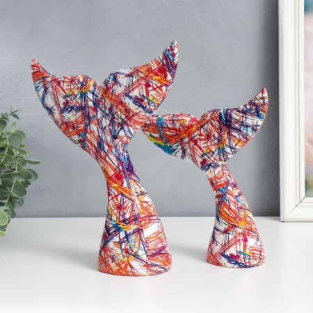 Souvenir Polystone "Kita tail. Color pencils" set 2 pcs 9.5x23.5x27.3; 20.5x7x21.5 cm-2