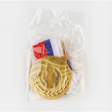 Medal for application 007, D = 5 cm. Color gold. With a ribbon-5