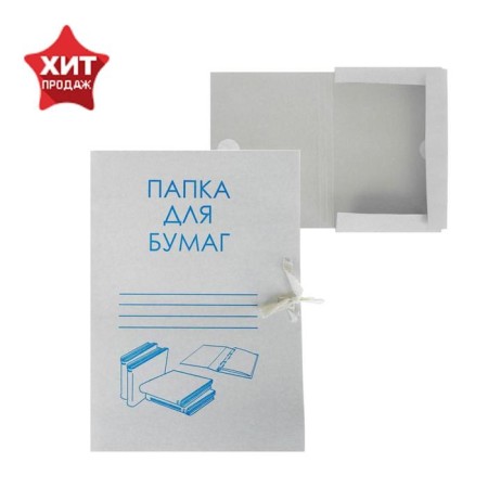 Calligrata ties folder with ties, unlawed cardboard, 370 g/m2, white, up to 200 liters