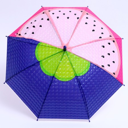 Children's umbrella p/at "Fruit print" d = 84 cm, r = 42 cm, 8 spokes, 68 × 10 × 8 cm