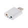 External sound card Luazon, USB, jack connectors: headphones and microphone, gray