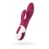 SATISFYER HEATED AFFAIR vibrator with clitoral stimulant, red color