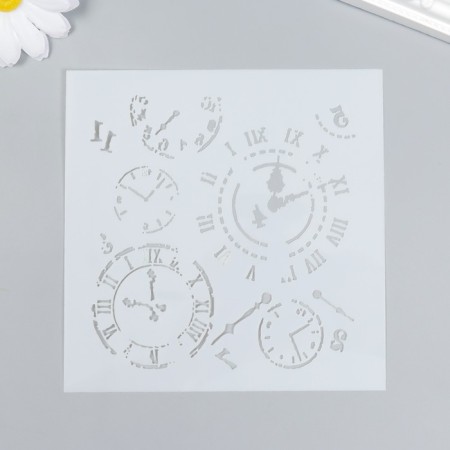 Plastic stencil "Dials" 13x13 cm