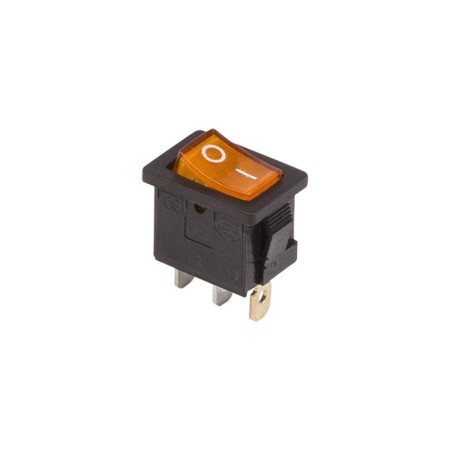 Klavima switch 250V 6A (3C) On-offf yellow with Mini backlight (RWB-206, SC-768) Rexant