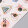 Photo album 25 sheets (stickers+rings) "Geometry" embossing gold 19x27x3 cm