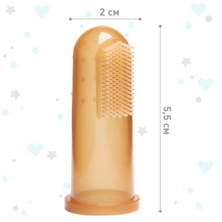Children's toothbrush, rejector - massager, silicone, on a finger from 3 months.-2