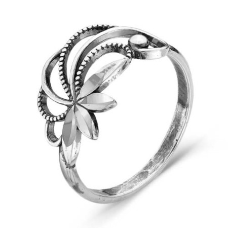 Ring "Iva", echoing with oxidation, 17 size