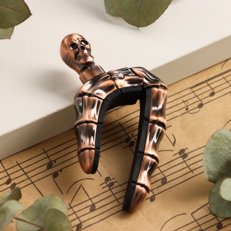 Kapodastast for guitar Music Life Skull, bronze-1