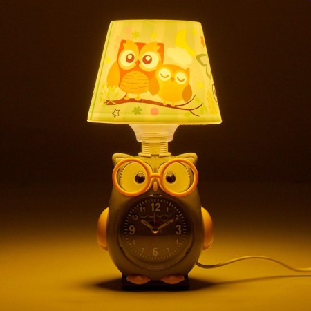 Watch with backlight "owl" children's desktop, smooth move, on batteries aa-4