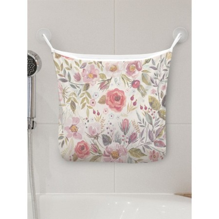 Organizer in a bath on suction cups “Flower acquaintance”, for storing toys and trifles, size 33x39 cm
