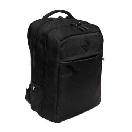 School backpack, 39 x 26 x 19 cm, Grizzly, ergonomic back, laptop department, black-1