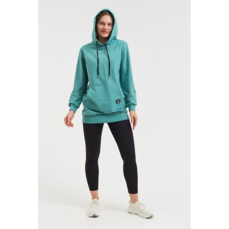 Female hoodies, menthol color, size 46-1