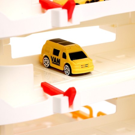Parking "City", with an elevator, 5 levels, 8 cars, light and sound effects-9