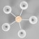 Paula chandelier 5x60W E27 white, tree 58x58x30cm
