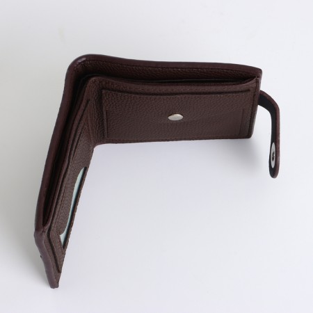 Male purse on a magnet, brown color-5