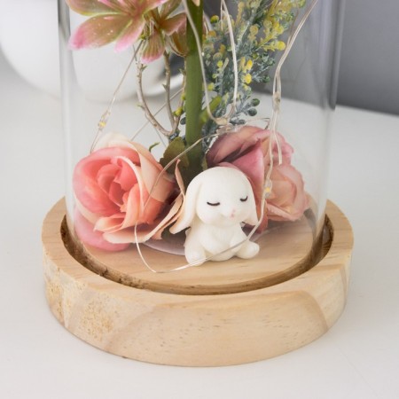 Non-chick "Pion Small" LED from 3xlr1130 batteries pink-beige 9.5x9.5x16.5 cm Risalux 736365-6