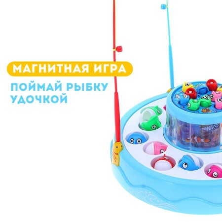 Fishing "Underwater World", two -tier, 26 fish, 4 fishing rods, light and sound effects, mix-2