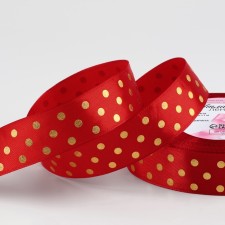 A satin tape with embossing 