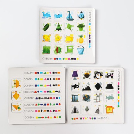 Developing magnetic game "Forms and colors", 3+-4