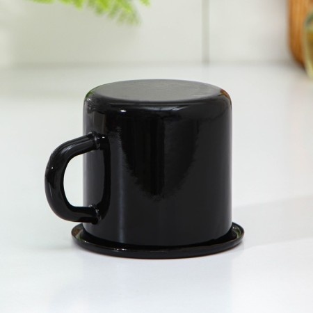 Enamel mug "Night", 380 ml, black color-2