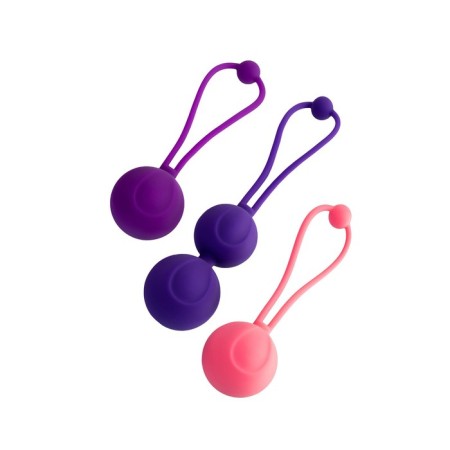 A set of vaginal balls L’Eroina byfa Bloom, silicone, purple-pink-1