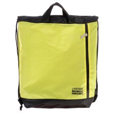 A bag for shoes with a pocket of 430 x 360 x 90 mm, Devente Monochrome, water -repellent tissue, bottom with an extension of 90 mm, color black/neon yellow