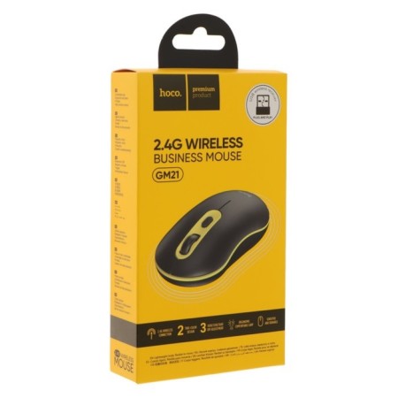 Hoco GM21 mouse, wireless (2.4), optical, 1600 dpi, black-3