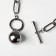 The necklace "chain" sphere, gray color, 50 cm