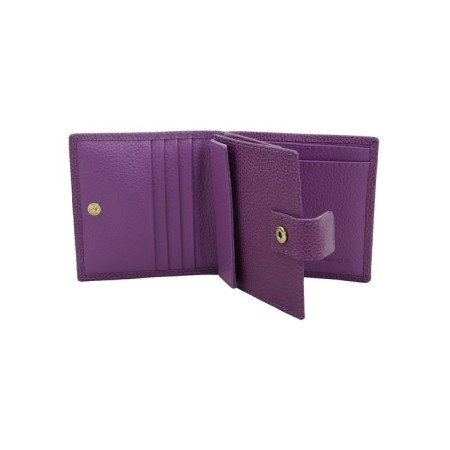 Wallet S Purpur, matte leather, purple color-1