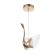 Bayerlux lamp "Swan" LED 12W gold 24x15.5x22-110 cm