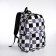 Youth backpack from textiles, 3 pockets, gray/black color