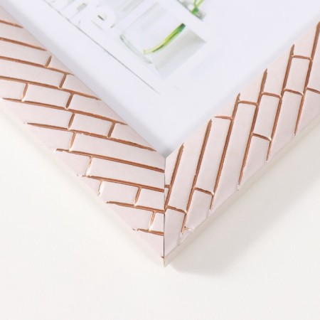 Photo frame plastic 13x18 cm "Brick masonry" white 22x17 cm-3