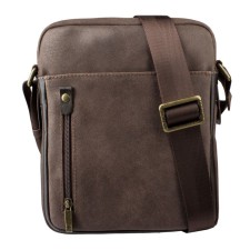Male bag with lightning, brown color