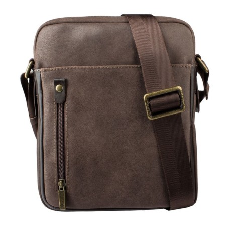Male bag with lightning, brown color