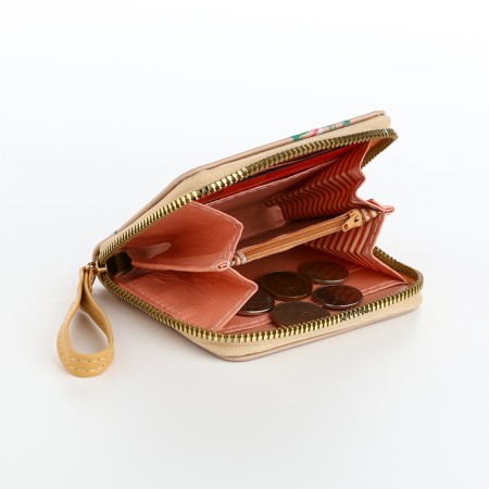 Women's wallet with lightning, beige color-5