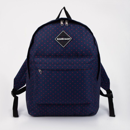 A backpack with a zipper, Erich Krause, Blue