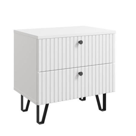 Bedside line cabinet, 500x350x480, white MDF-2