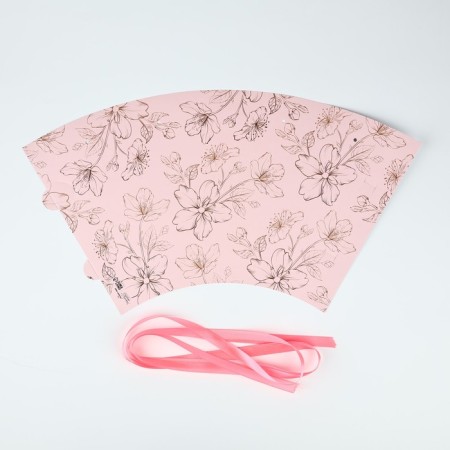 Package for flowers conical round folding on the tapes "Flowers", 15 x 23.3 x 7.5 cm-3