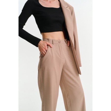 Women's straight pants MIST R.42, beige-4