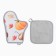 Kit. Set 2 pr. Ethel pumpkin g. 20*20 cm, mittens-dump. 27*20 cm, 100% p/e