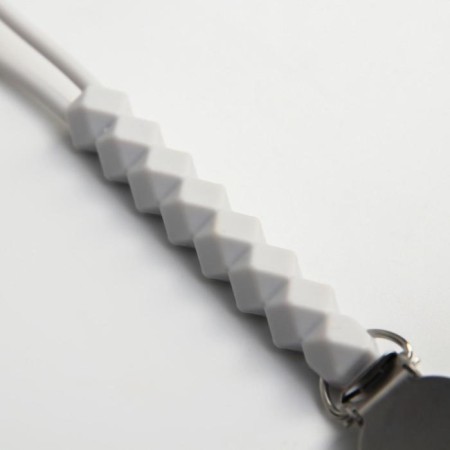 Holder for the nipple - dummies of "rhombics", silicone, gray color-1