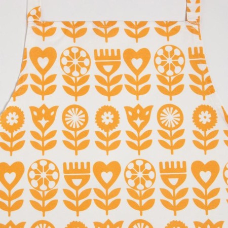 Apron Ethel Yellow Garden 60x70cm, 100% cotton, sarzha 190 g/m2-1