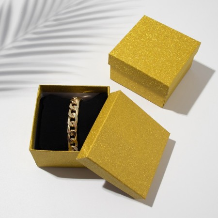 Gift box for bracelet/clock "Shine", 9 × 9, color gold-1