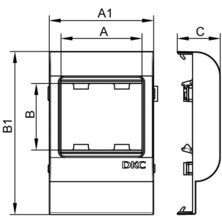 Installation frame DKC PDA-45N, 100 mm, under 45x45 mm, for Mosaic, 00514-1
