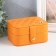 Casket to the leatherette for jewelry "Stygian matte" orange 12x10x6.3 cm