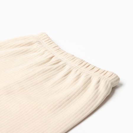 Kit for girls (longshit/pants), beige color, height 68 cm-3
