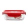 Oursson glass container, 630 ml, red